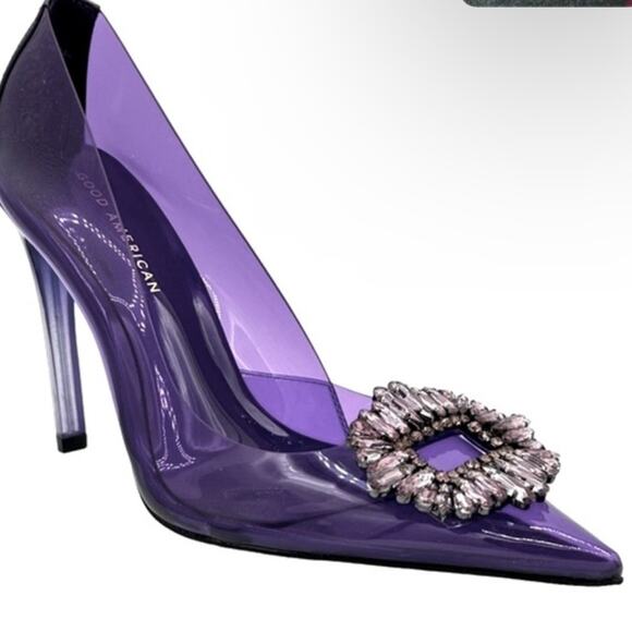 Good American CINDER-F*CKING-RELLA PUMP Heels Purple Size 6.5 NIB - Picture 11 of 11